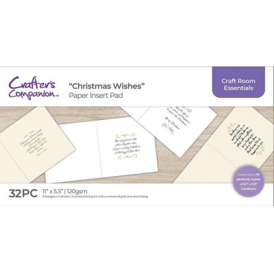 Crafter's Companion Christmas Wishes Insert Pad Gold & Silver