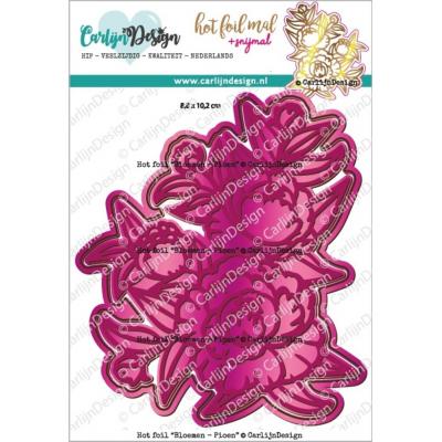 CarlijnDesign Hot Foil Plate Flowers Peony