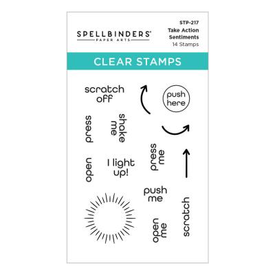 Spellbinders Stempel Take Action Sentiments