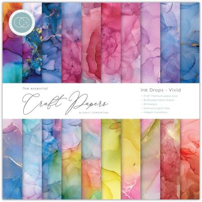 Craft Consortium Paper Pad Ink Drops Vivid