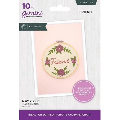 Gemini Cut 'N' Stitch Multi Craft Dies - Friend