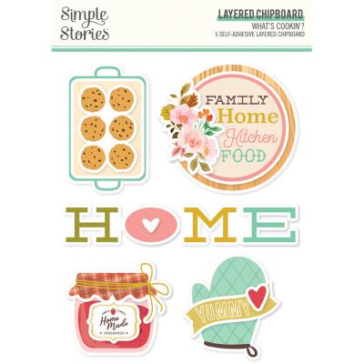 Simple Stories What's Cookin? - Layered Chipboard