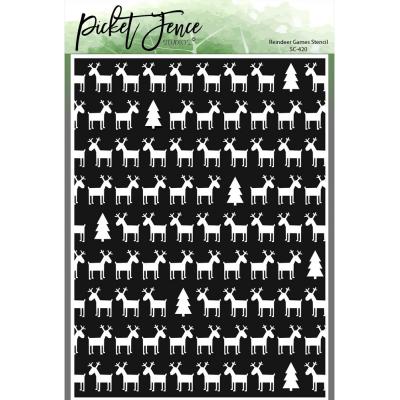 Picket Fence Studios Stencil - Reindeer Games