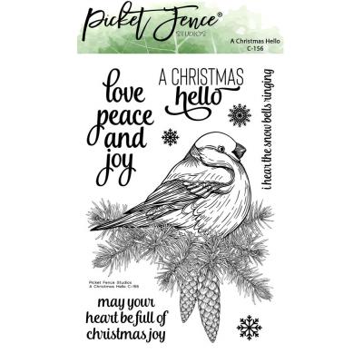 Picket Fence Studios Stempel - A Christmas Hello