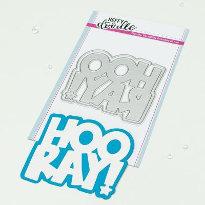 Heffy Doodle Cutting Dies - Hooray Jumbo Sentiment