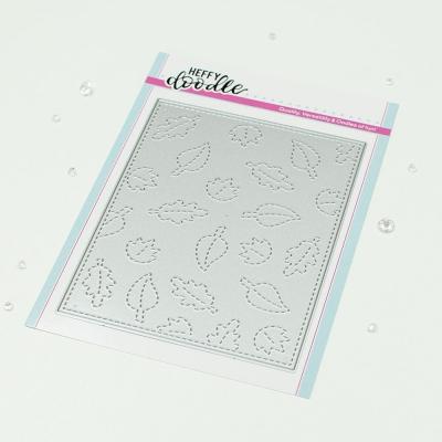 Heffy Doodle Cutting Dies - Stitched Leaves Backdrop
