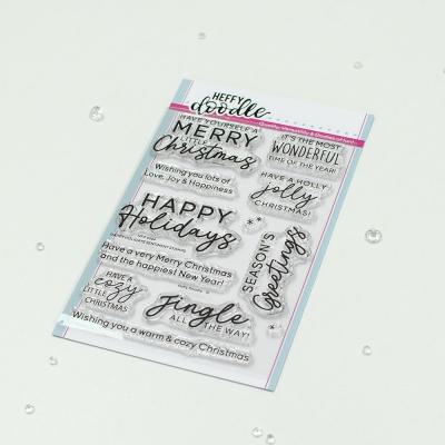 Heffy Doodle Stempel - Happy Holidays Sentiment
