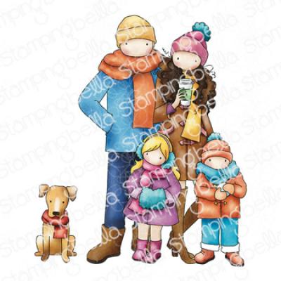Stamping Bella Stempel - Uptown Winter Family & Dog