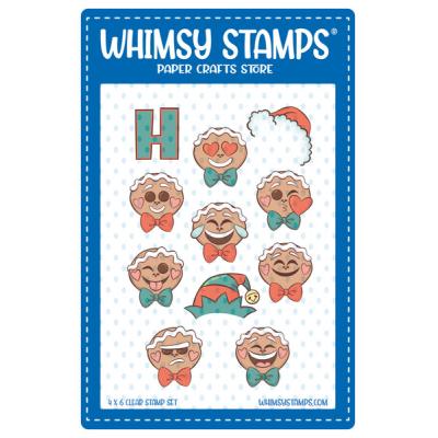 Whimsy Stamps Stempel - Ho Ho Ho GIngerbread Emojis