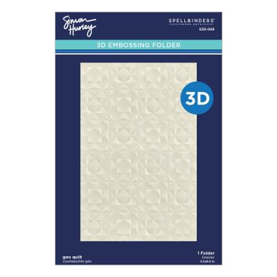 Spellbinders Embossing Folder - Geo Quilt