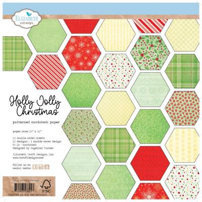 Elizabeth Crafts Paper Pad - Holly Jolly Christmas