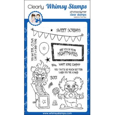 Whimsy Stamps Stempel - Creepy Clowns