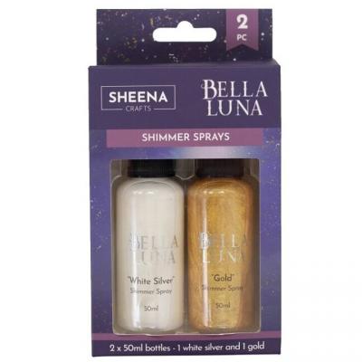 Crafter's Companion Sheena Crafts Bella Luna - Shimmer Sprays White & Gold