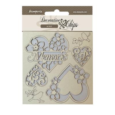 Stamperia Blue Land - Decorative Chips Memories