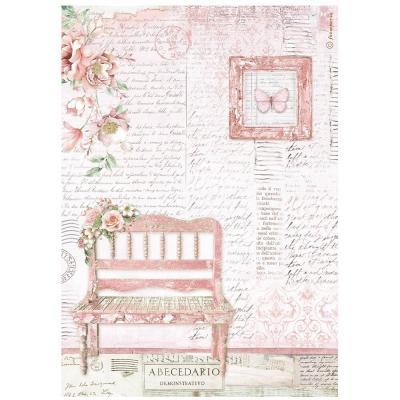 Stamperia Roseland Rice Paper - Bench