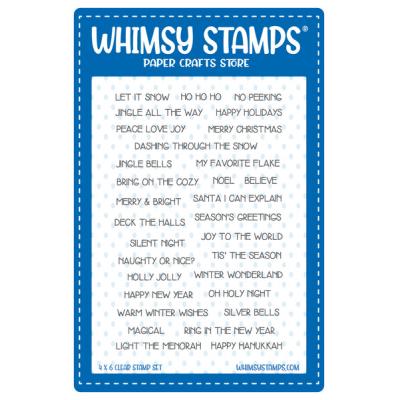 Whimsy Stamps Stempel - Simple Sentiment Strips Holidays