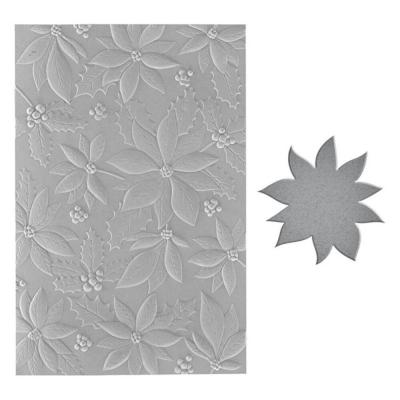 Spellbinders Embossing Folder - Playful Poinsettia