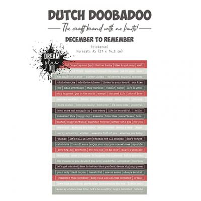 Dutch DooBaDoo Stencil - December to Remember - Sticker