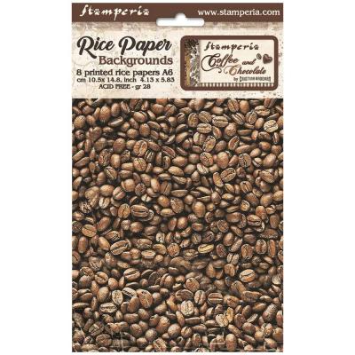 Stamperia Coffee and Chocolate - Rice Paper Backgrounds