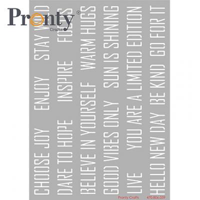 Pronty Stencil - Quotes