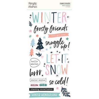 Simple Stories Winter Wonder - Foam Stickers