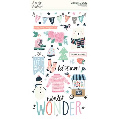 Simple Stories Winter Wonder - Chipboard Stickers