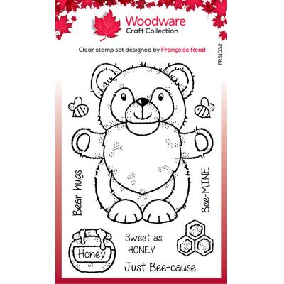 Woodware Stempel - Honey Bear Gnome