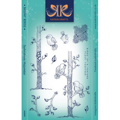 Katkin Krafts Stempel - Bright Birds