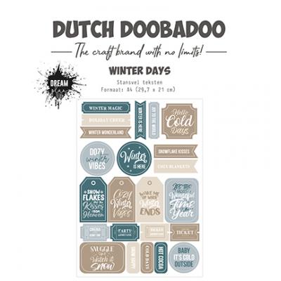 Dutch DooBaDoo Die-Cuts - Winter Days Text