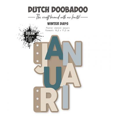 Dutch DooBaDoo Stencil - Januari