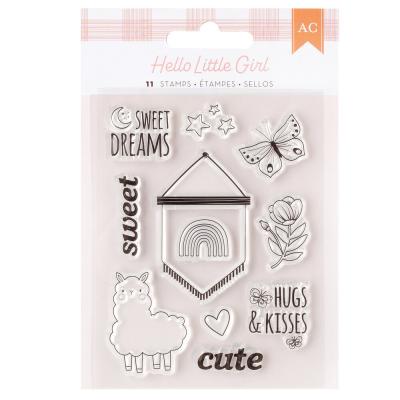 American Crafts Hello Little Girl - Stempel