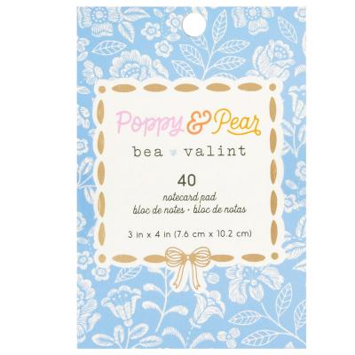 American Crafts Bea Valint Poppy and Pear - Notecard Pad