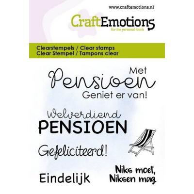 CraftEmotions Stempel - Met Pensioen (NL)