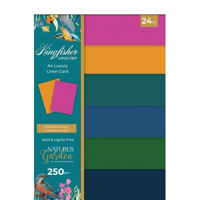 Crafter's Companion Kingfisher Collection - Luxury Linen Cardstock