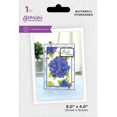 Gemini Embossingfolder - Butterfly Hydrangea