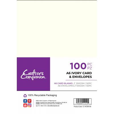 Crafter's Companion Card & Envelopes Ivory