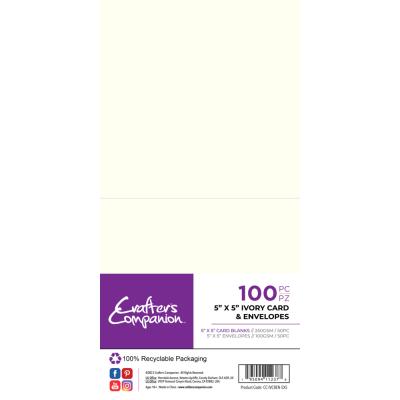 Crafter's Companion Card & Envelopes - Ivory