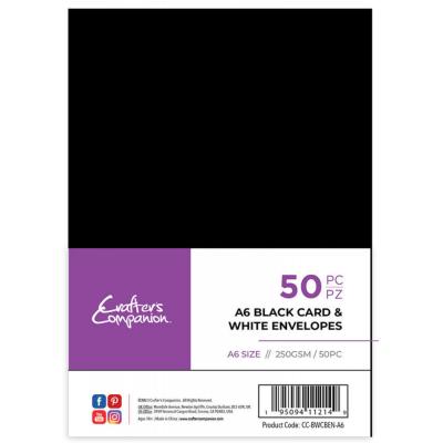 Crafter's Companion Card & Envelopes - Black & White