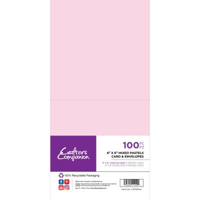 Crafter's Companion Card & Envelopes - Mixed Pastels