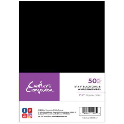 Crafter's Companion Card & Envelopes - Black & White