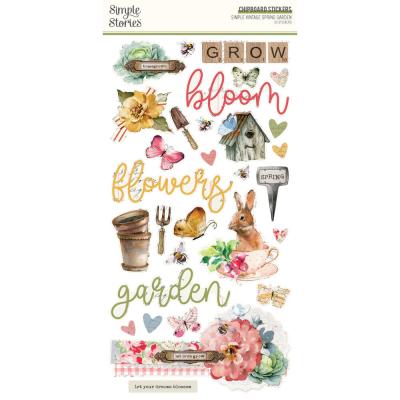 Simple Stories Simple Vintage Spring Garden - Chipboard Sticker