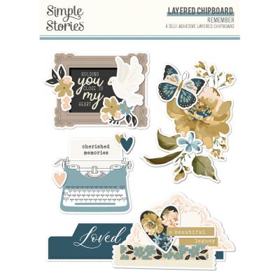 Simple Stories Remember - Layered Chipboard