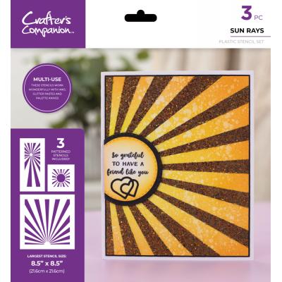 Crafter's Companion Stencils - Sun Rays