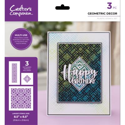 Crafter's Companion Stencils - Geometric Décor