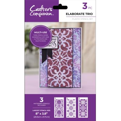 Crafter's Companion Stencils - Elaborate Trio