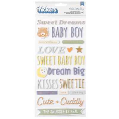 American Crafts Hello Little Boy - Thickers Phrase Foam