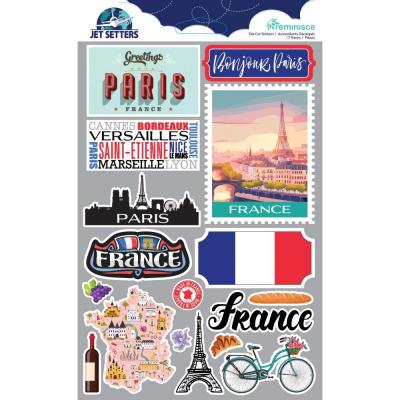 Reminisce Jet Setters 3.0 Dimensional Stickers - France