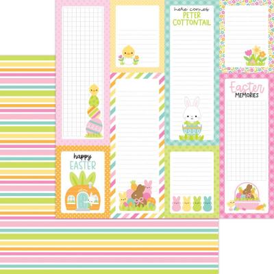 Doodlebug Bunny Hop Designpapier - Springtime Stripe