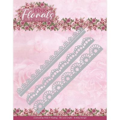 Find It Trading Amy Design Pink Florals - Floral Border