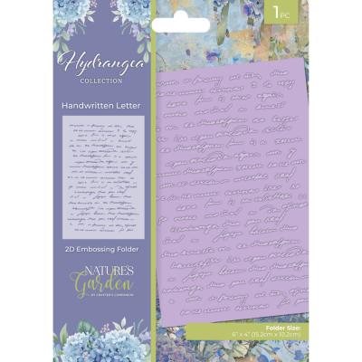 Crafter's Companion Nature's Garden Hydrangea - Handwritten Letter